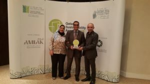 Eman & Diaa attending QGBC award ceremony