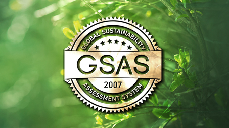 gsas logo on green background